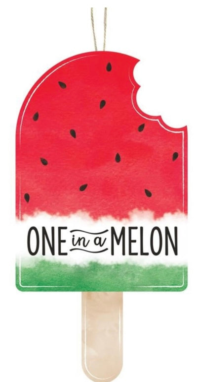 13.5"x7" One in a Melon Popsicle Wreath Sign