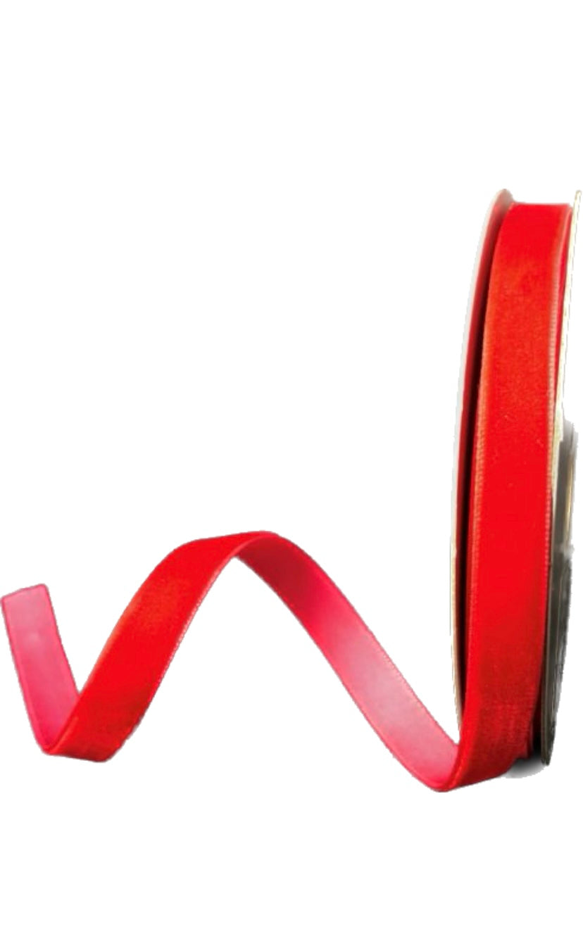 Red Velvet Ribbon- 3/8”x10 Yards