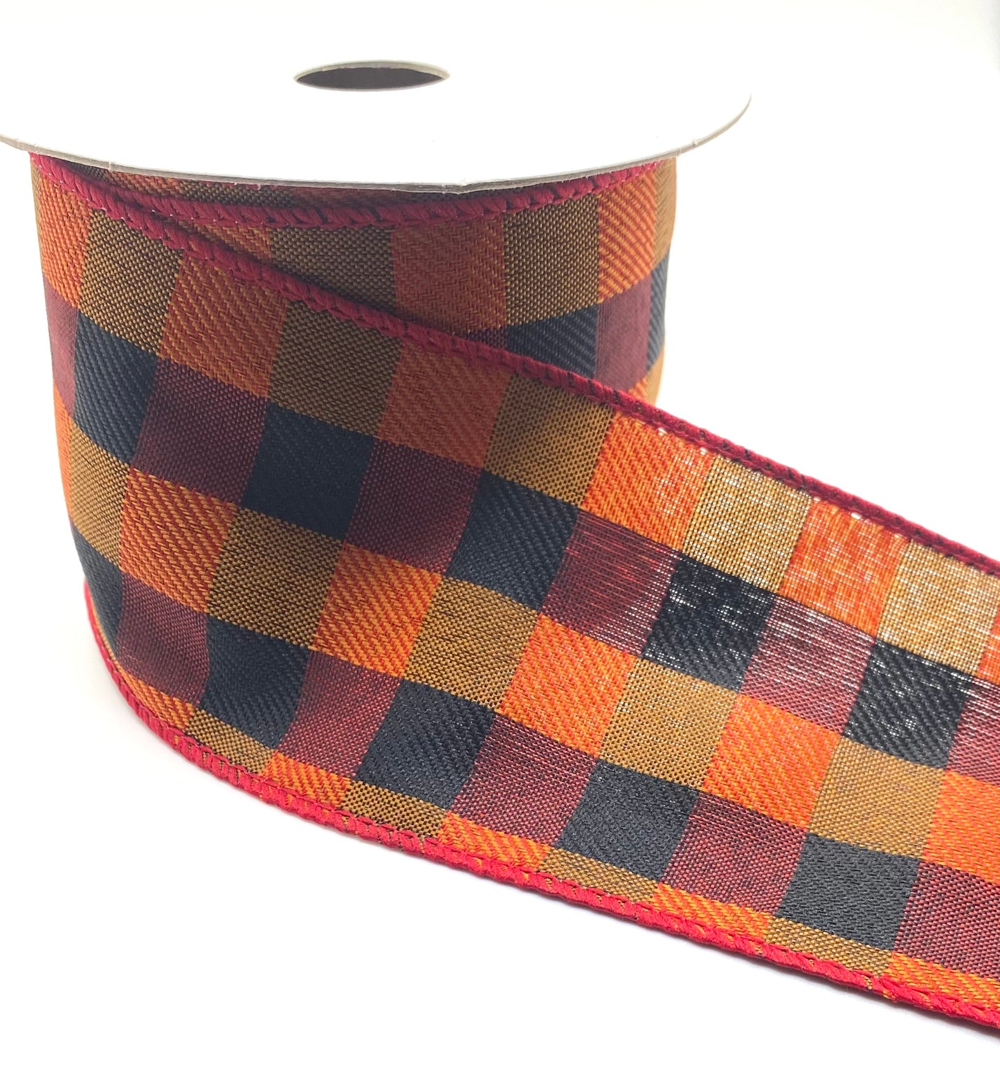10 Yards - 2.5” Wired Fall Check Ribbon