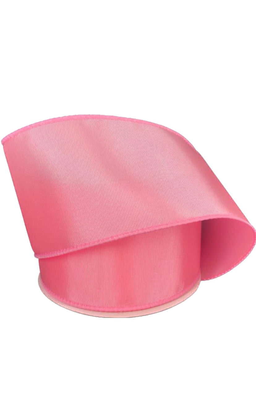 Wired Pink Satin Ribbon- 1.5” x10 Yards