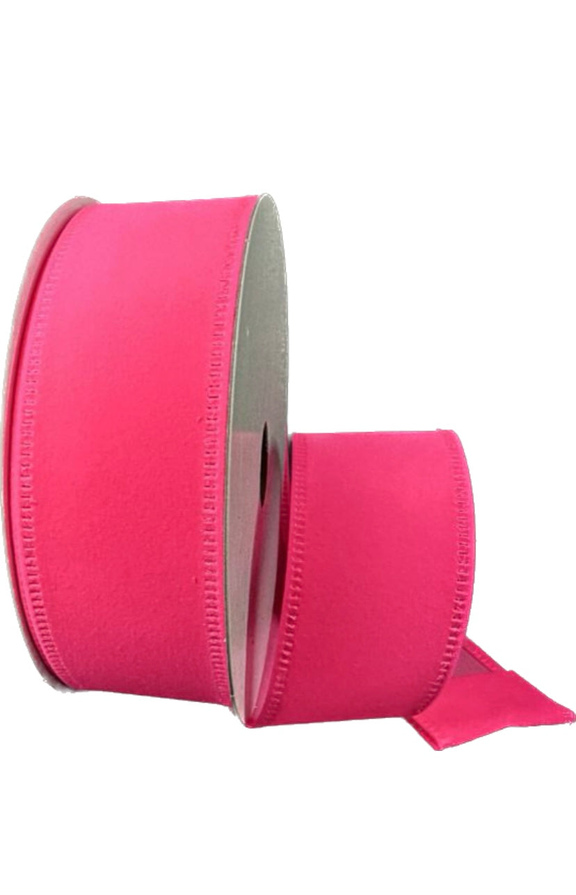 Wired Hot Pink Velvet Ribbon-1.5”x10 Yards