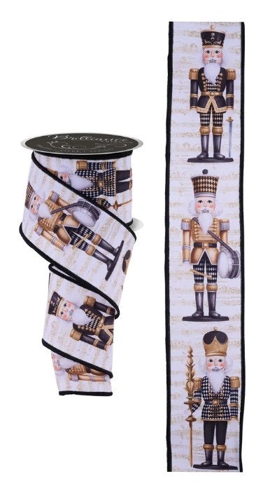 Wired Nutcracker Ribbon-2.5”x10 Yards