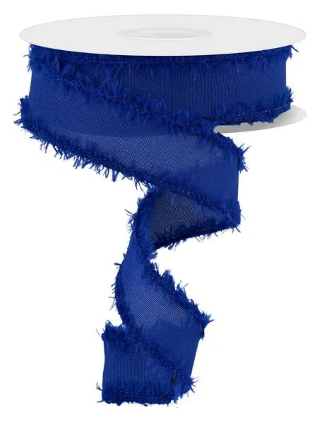 Wired Faux Royal Royal Blue Burlap Drift Ribbon- 1.5”x10 Yards