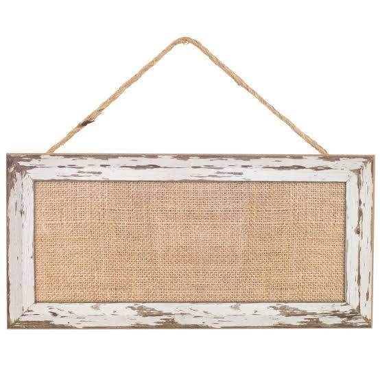 Faux Burlap Look Rustic Blank Wreath Sign