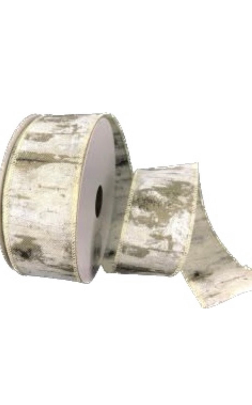 Wired Moss Burch Canvas Ribbon- 1.5”x10 Yards