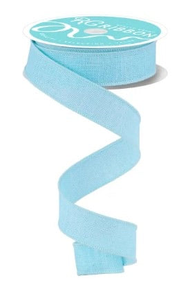 10 Yards- 7/8” Wired Ice Blue Royal Burlap Ribbon