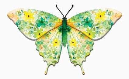 13.5"L x 8.45"H Botanical Butterfly Wreath Sign