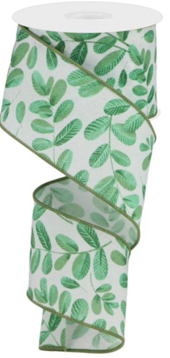 10 Yard - 2.5" Bold Round Leaf Ribbon