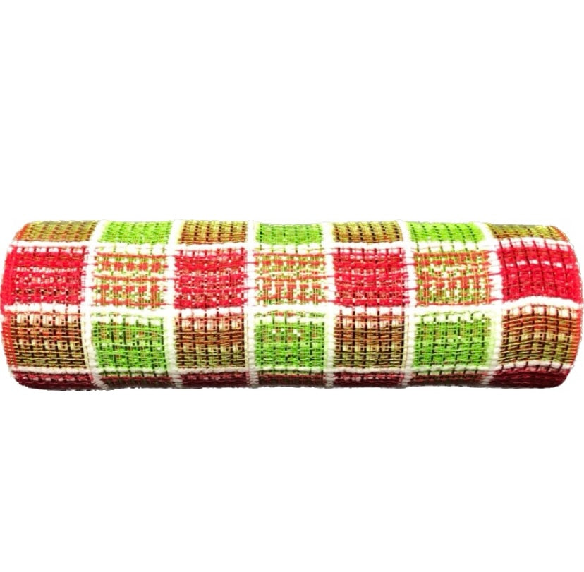 10”x10yd Holiday Fuzz Check Mesh