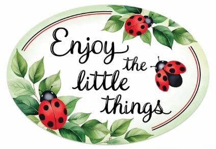 15”x10.35" Enjoy the Little Things Wreath Sign