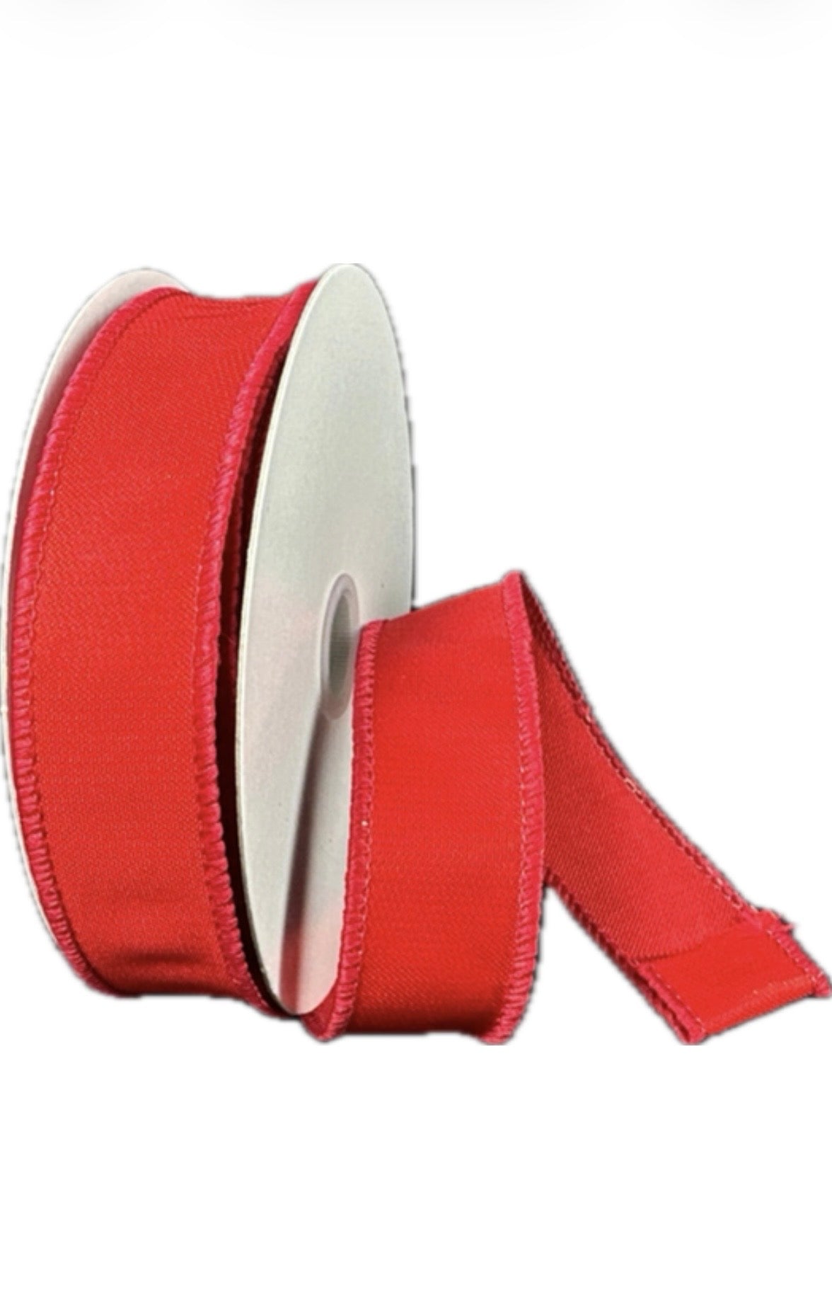 Wired Red Susannah Satin Ribbon- 7/8”x10 Yards