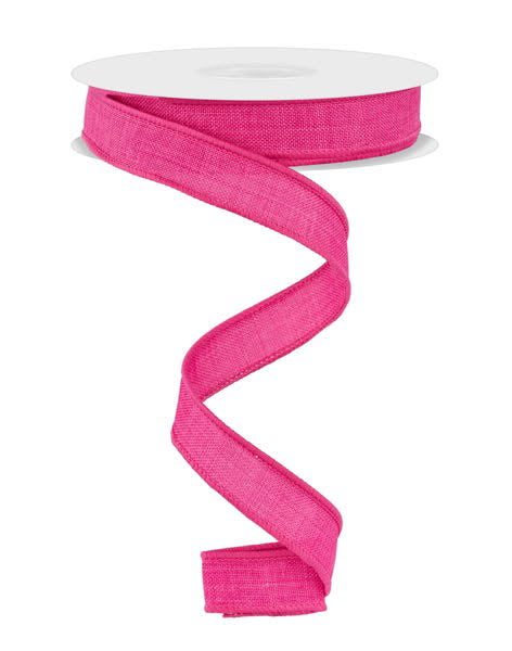 Wired Dark Pink Royal Burlap Ribbon-5/8”x10 Yards