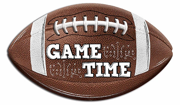 11"L x 6.5"H Game Time Football Wreath Sign