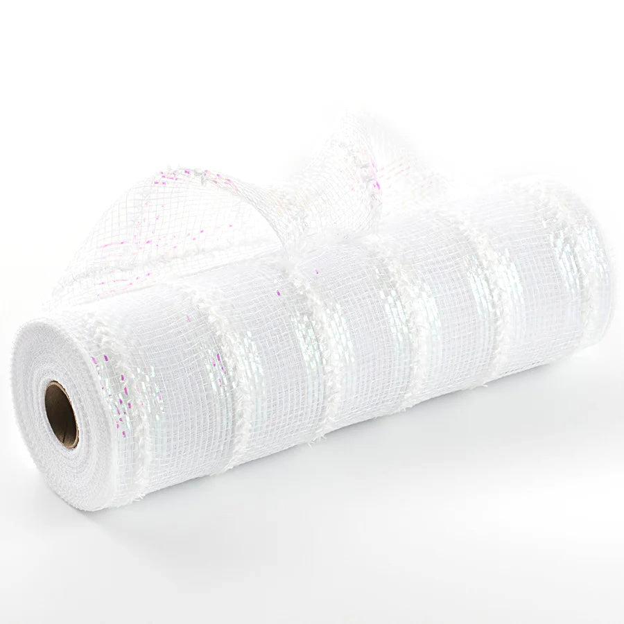 10”x 10 Yards Iridescent Metallic Stripe Mesh