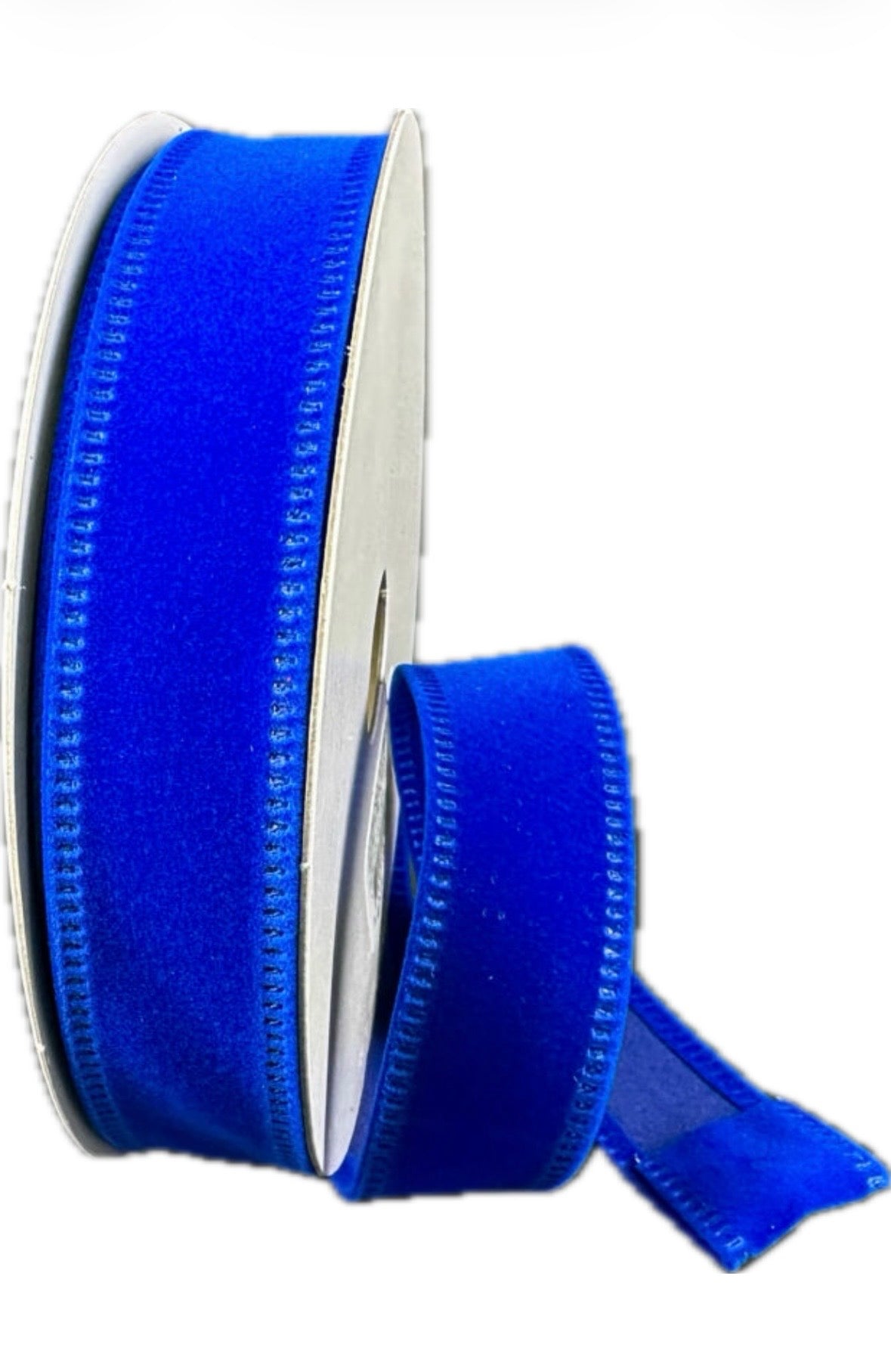 Wired Royal Blue Velvet Ribbon-7/8”x10 Yards