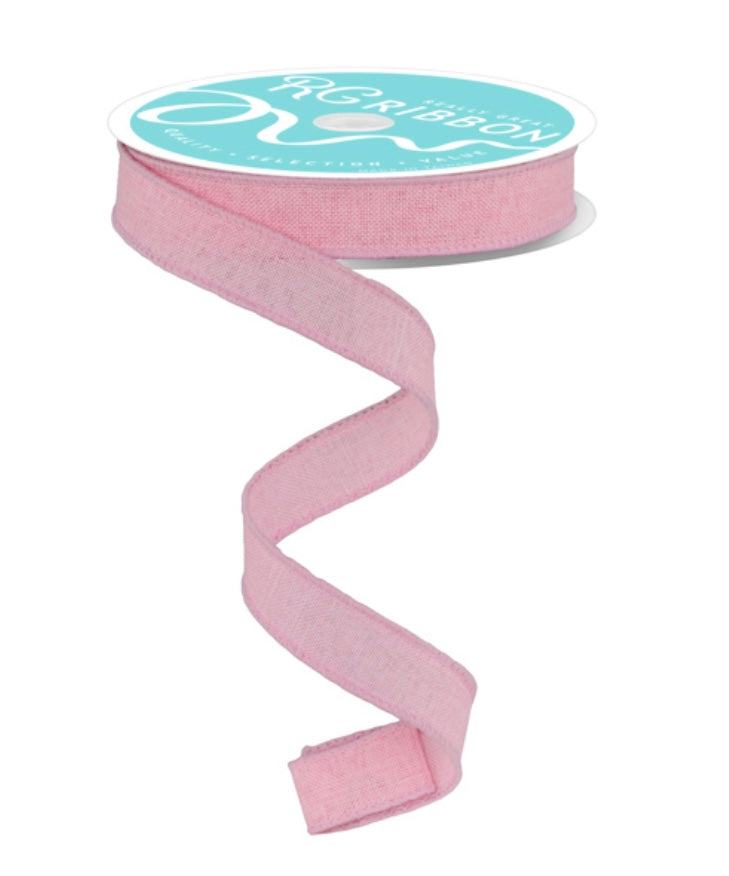 Wired Light Pink Royal Burlap Ribbon-5/8”x10 Yards