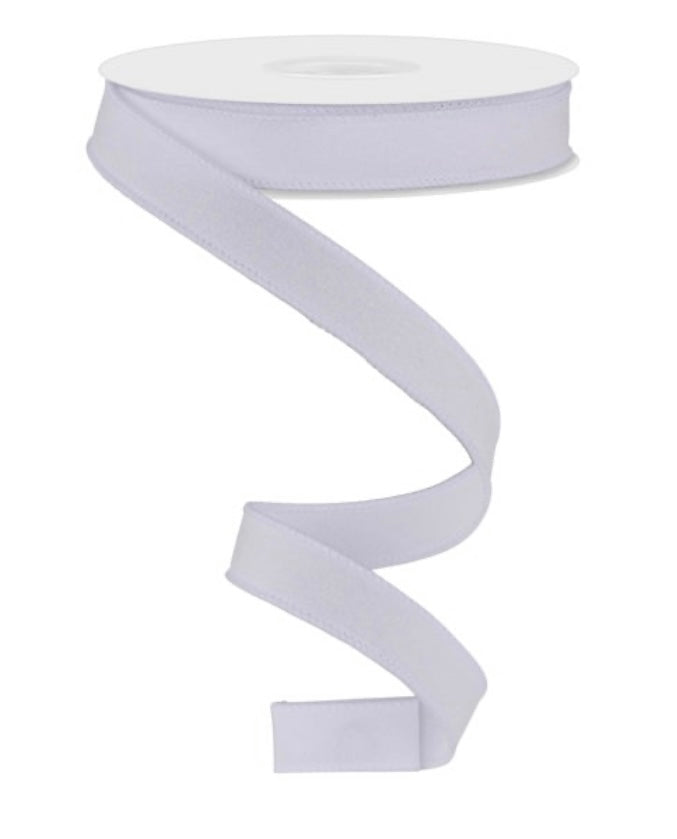 10 Yards - 5/8” Wired White Shimmer Glitter Ribbon