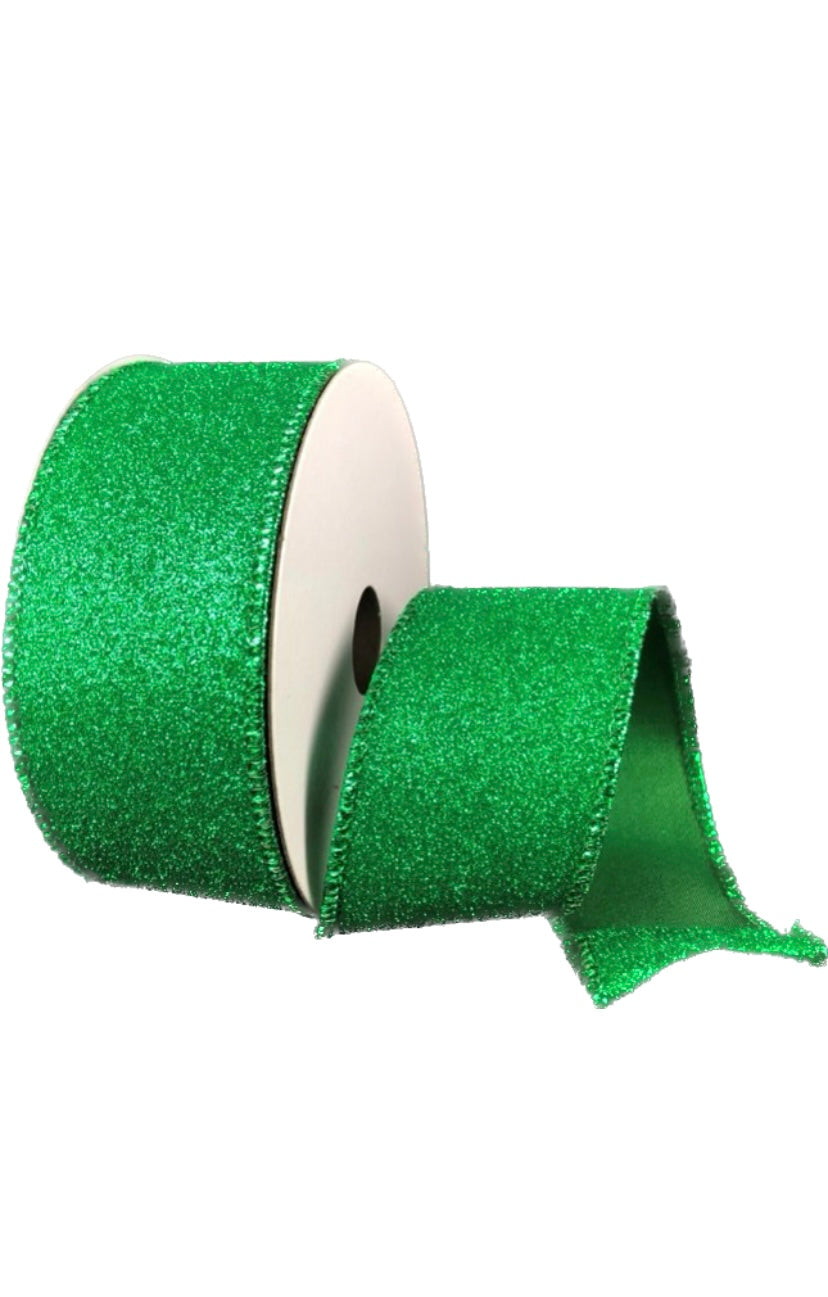 Wired Emerald All Flat Glitter- 1.5” x10 Yards