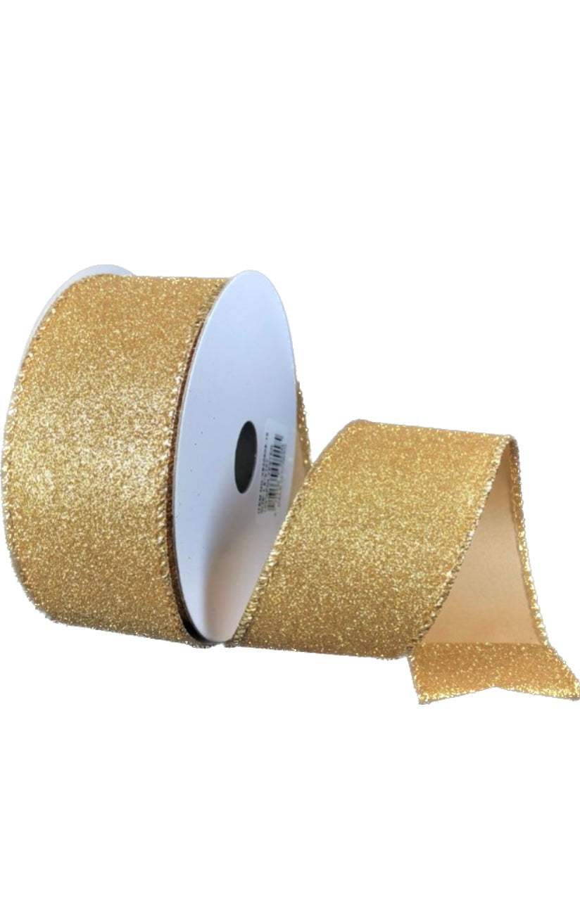 Wired Gold All Flat Glitter- 1.5”x10 Yards