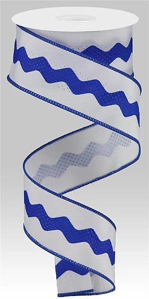Wired Black and Royal Blue Ric Rac Ribbon-1.5”x10 Yards