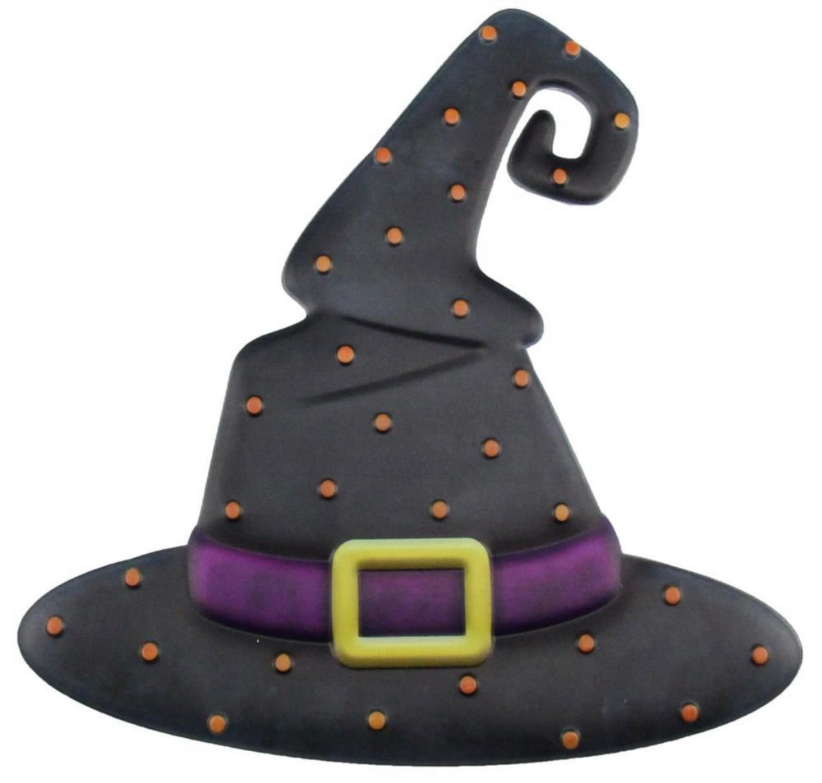 12"Hx12"L Embossed Witch Hat Wreath Sign