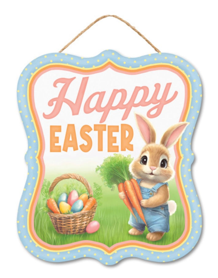 10.5”x9” Happy Easter Bunny Wreath Sign