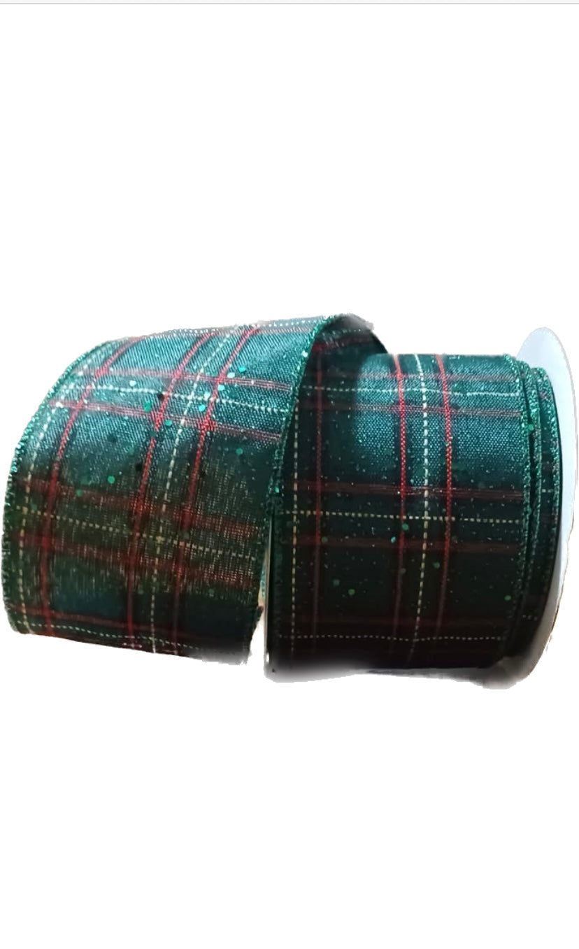 Wired Holiday Plaid Ribbon-2.5”x10 Yards