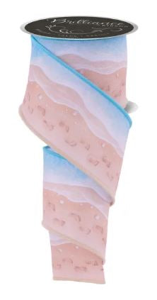 Wired Beach Ribbon- 2.5”x10 Yards