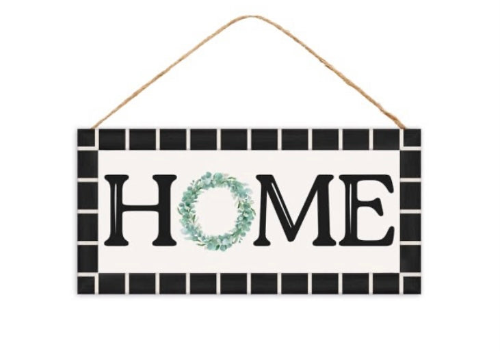 12.5 Inch x 6 Inch Home MDF Sign