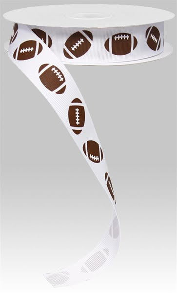 25 Yards - 7/8” Unwired Football Ribbon