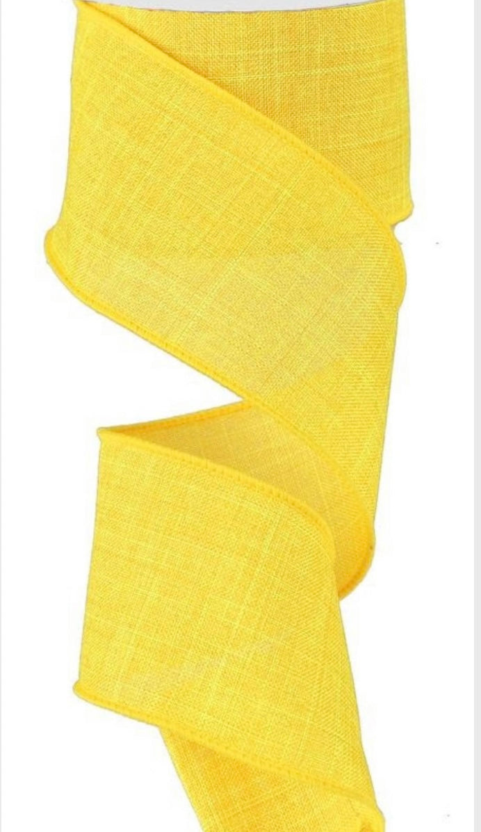 Wired Sun Yellow Solid Ribbon-2.5”x10 Yards