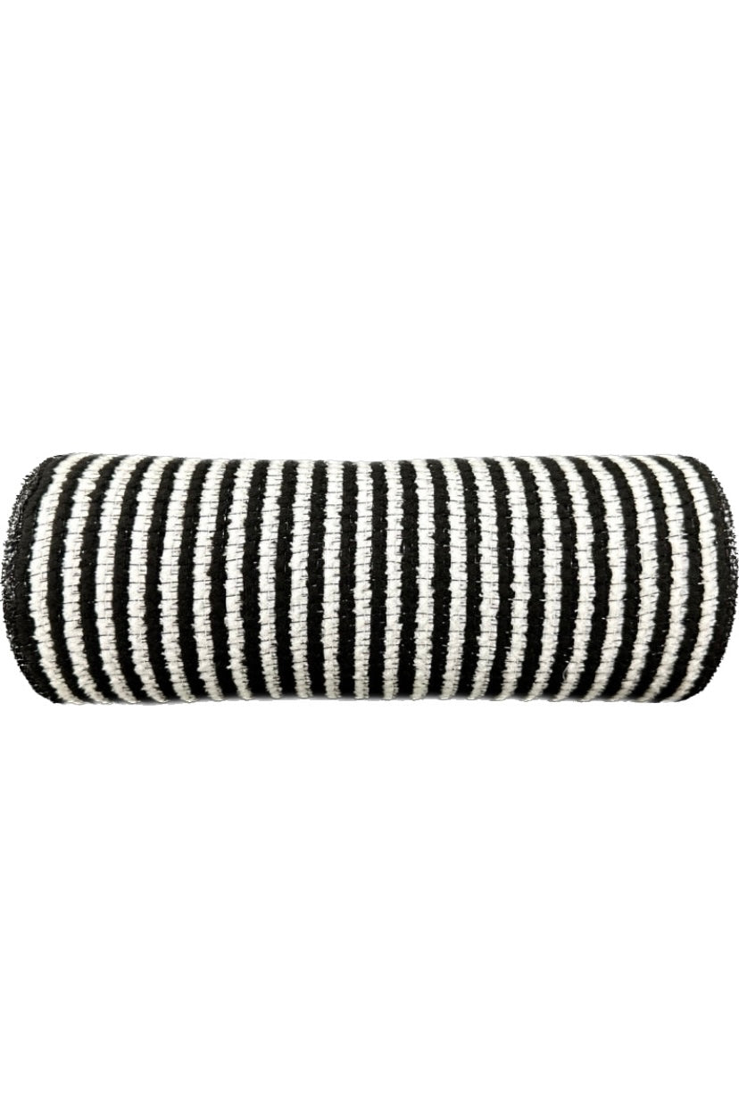 Black and White Snow Fuzz Mesh-10”x10 Yards