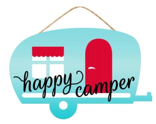 Happy Camper Wreath Sign- 12"L x 7.75”H