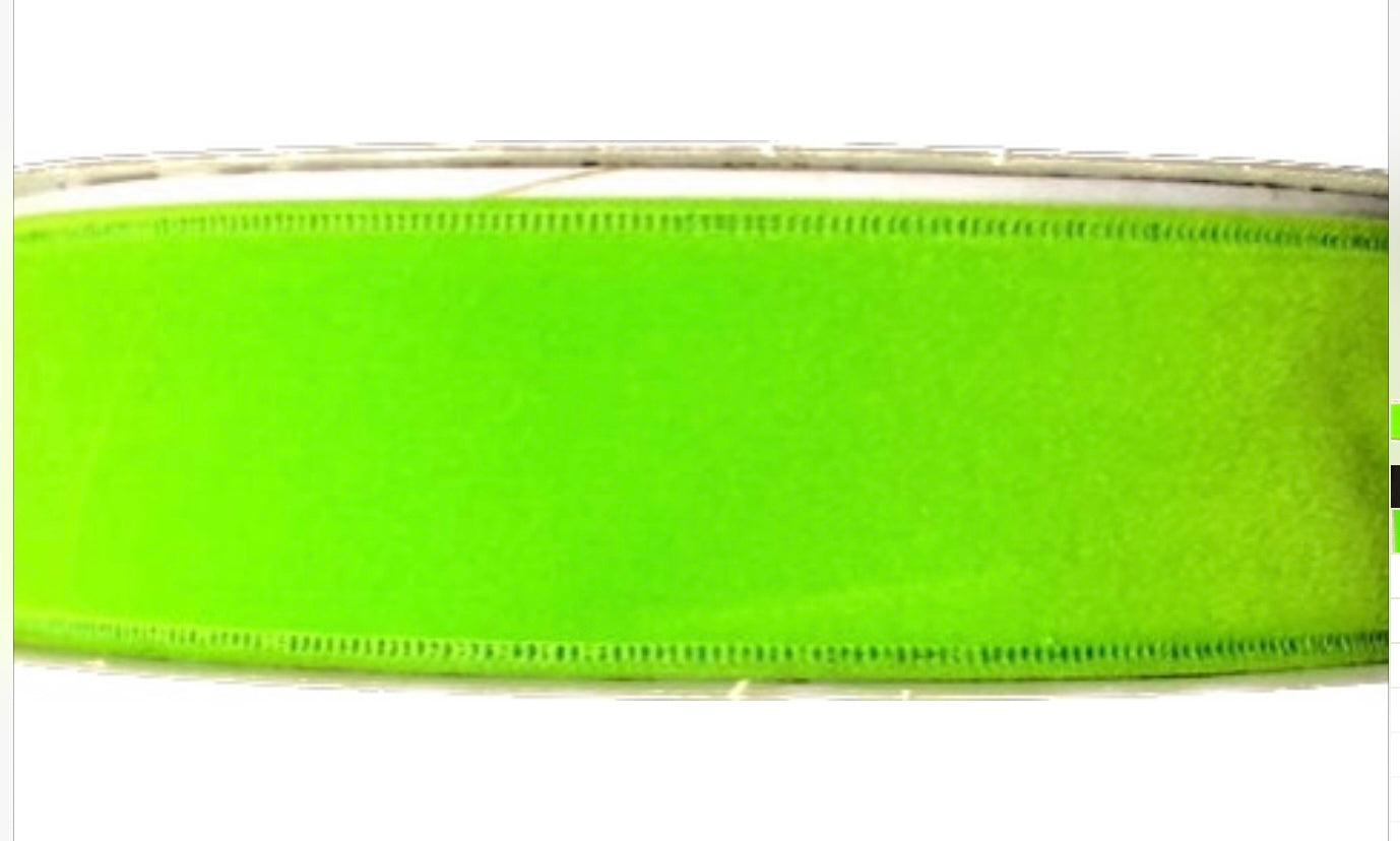 Wired Lime Green Velvet Christmas Ribbon- 1.5”x50 Yards