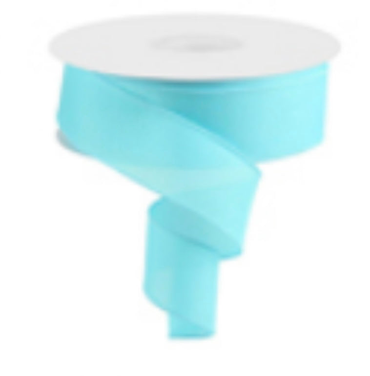 50 Yards - 2.5” Wired Turquoise Linen Ribbon