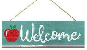 School Welcome Wreath Sign- 15”x5”