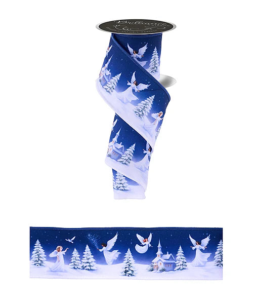 Wired Angels in Winter Ribbon- 2.5”x10 Yards