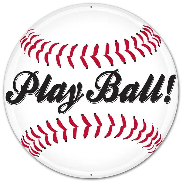 12” Round Play Ball Wreath Sign