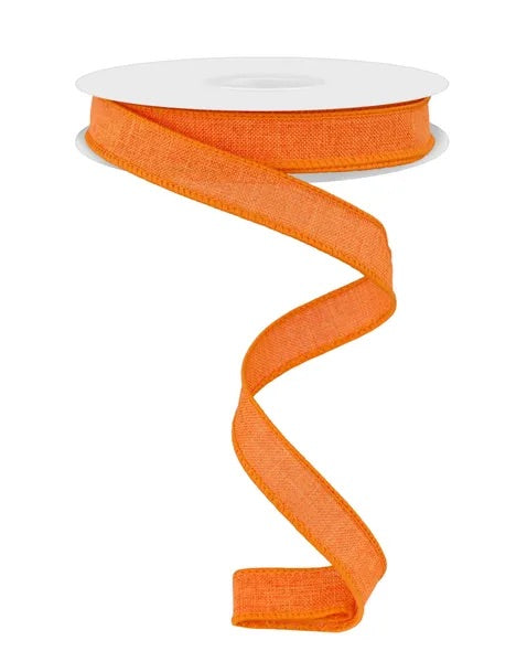 Wired New Orange Royal Burlap Ribbon- 5/8”x10 Yards