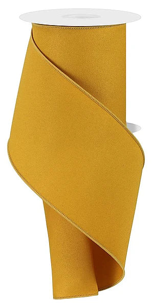 Wired Mustard Yellow Ribbon-4”x10 Yards
