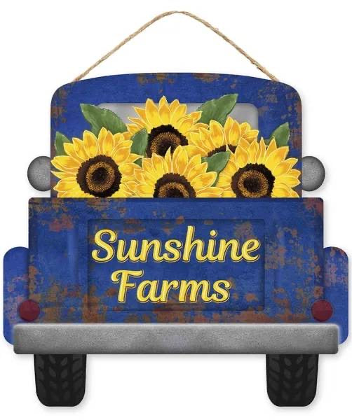 12"L x 11.5"H Sunshine Farms Truck Wreath Sign