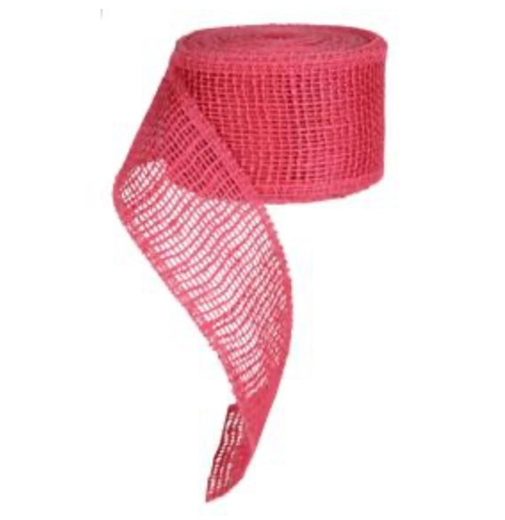 2.5”x10 Yards Pink Burlap Garland Jute Net