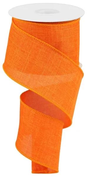 Wired Orange Royal Burlap Ribbon- 2.5”x10 Yards