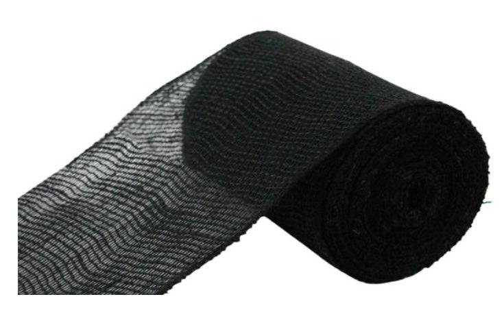 6”x10 Yards Black Burlap Garland Jute Net