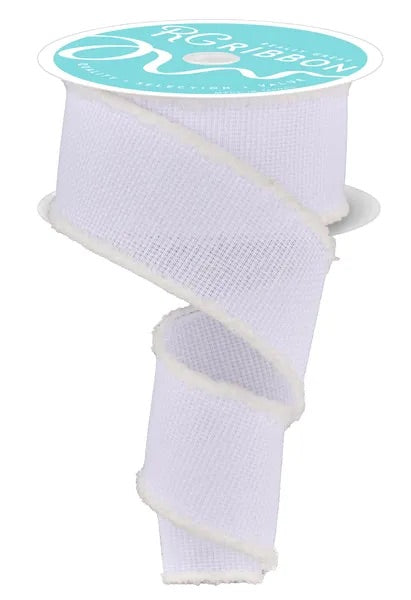 Wired White Cross Royal Drift Ribbon-2.5”x10 Yards