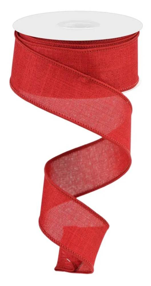 10 Yards - 2.5" Wired Red Ribbon - Christmas Ribbon - Valentines Ribbon - Patriotic Ribbon