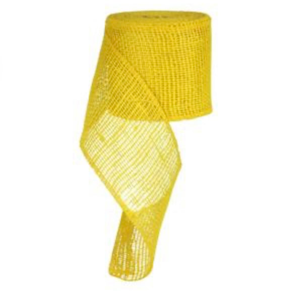 4”x10 Yards Sunny Yellow Garland Jute Net