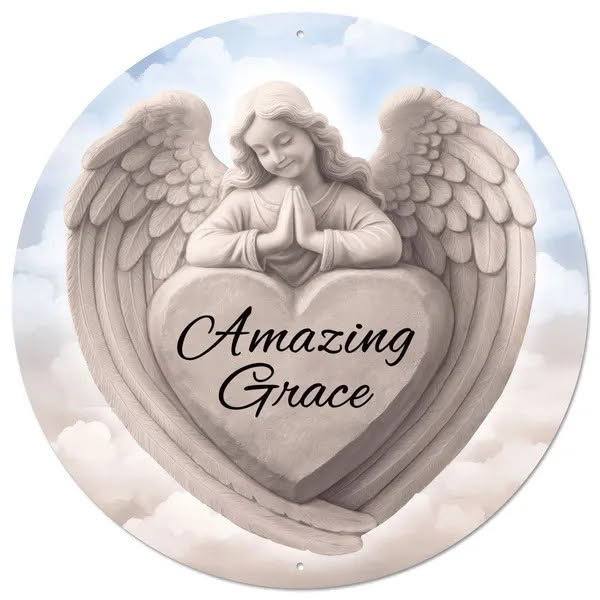 Amazing Grace Wreath Sign-12” Round