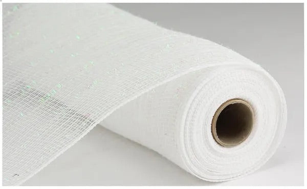 White Tinsel Foil Mesh- 10.5 inch x 10 Yards