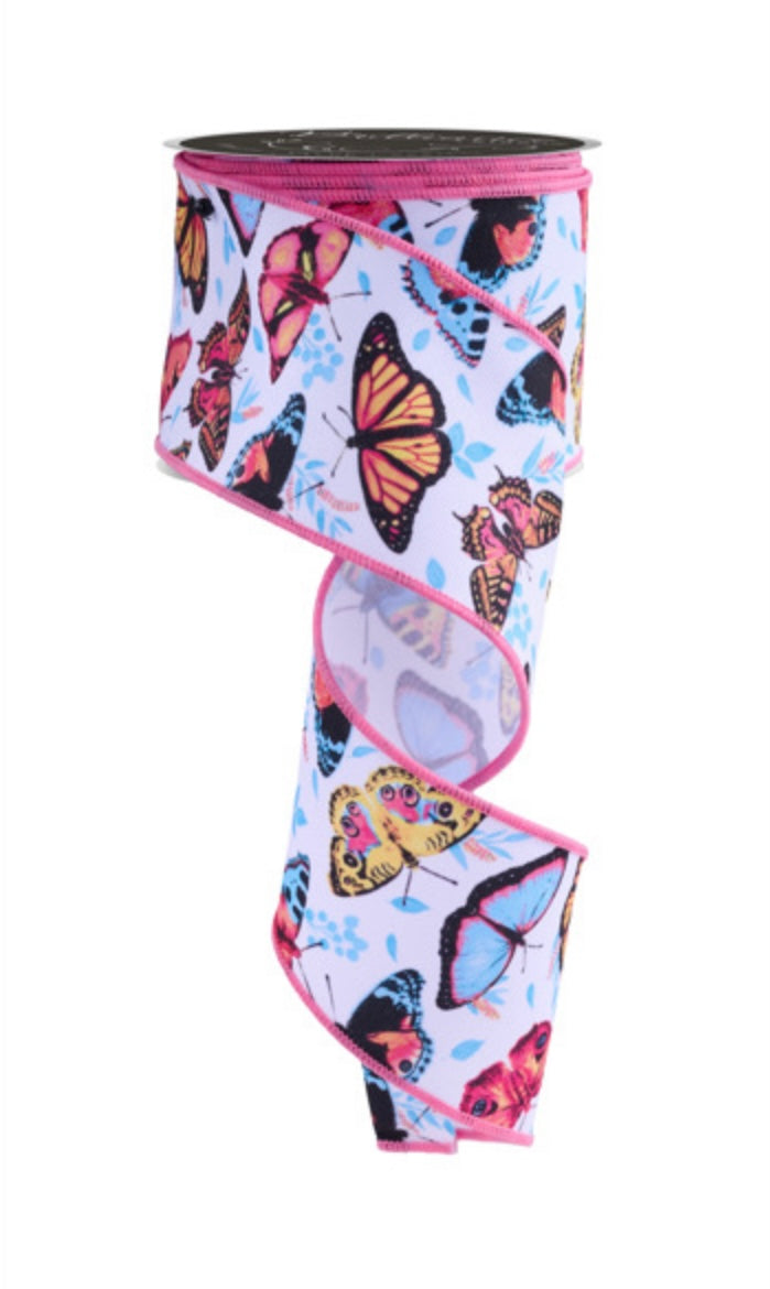 10 Yards - 2.5" Wired Butterfly Ribbon